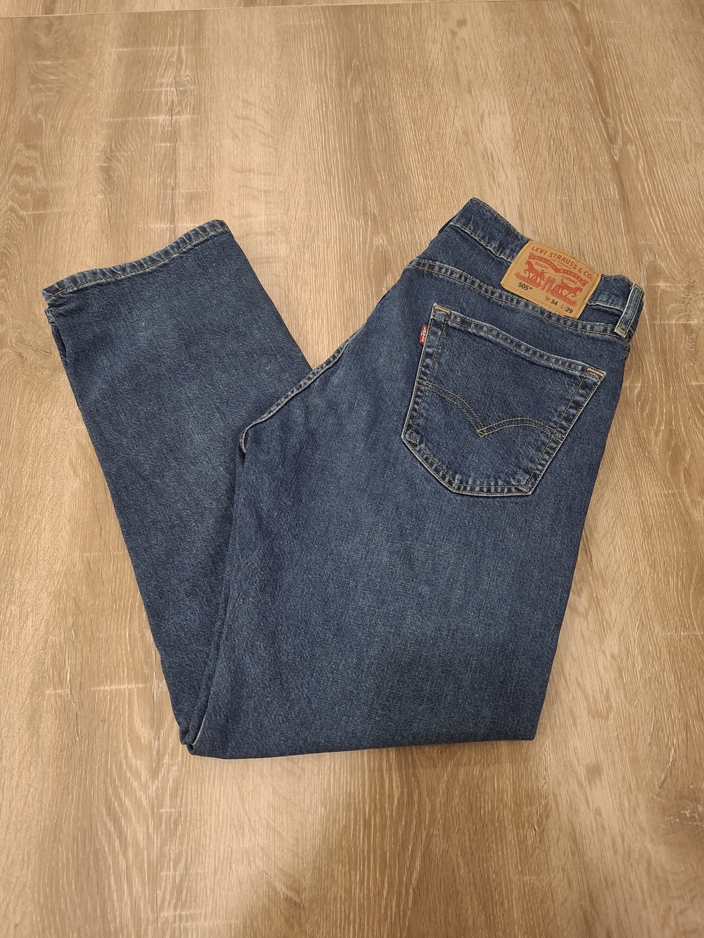 Levi's 505 Regular Fit Jeans Men's 34x29 Medium Blue Wash
